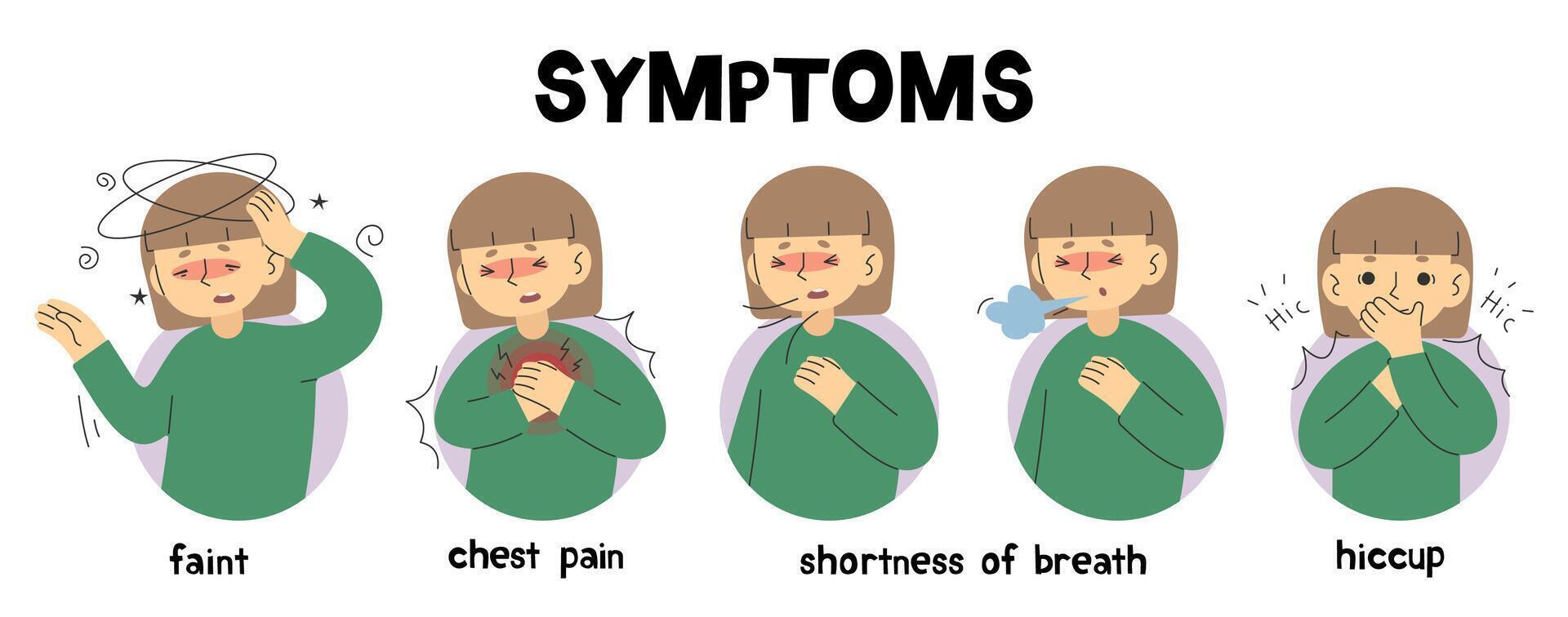 Symptoms 27 cute on a background vector