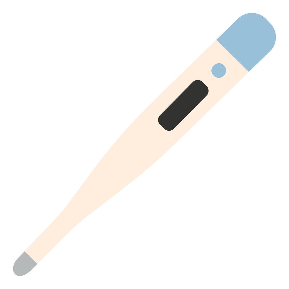 Thermometer 1 cute on a white background, vector illustration.