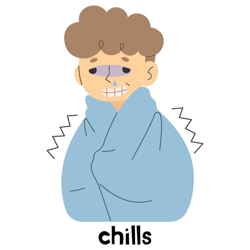 Chills 1 cute on a white background, vector illustration.