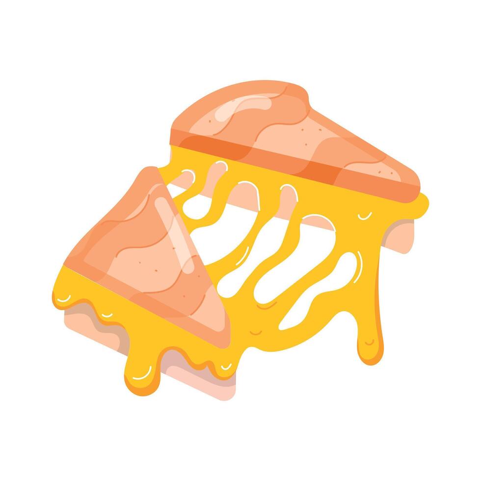Flat Style Sandwiches Stickers vector