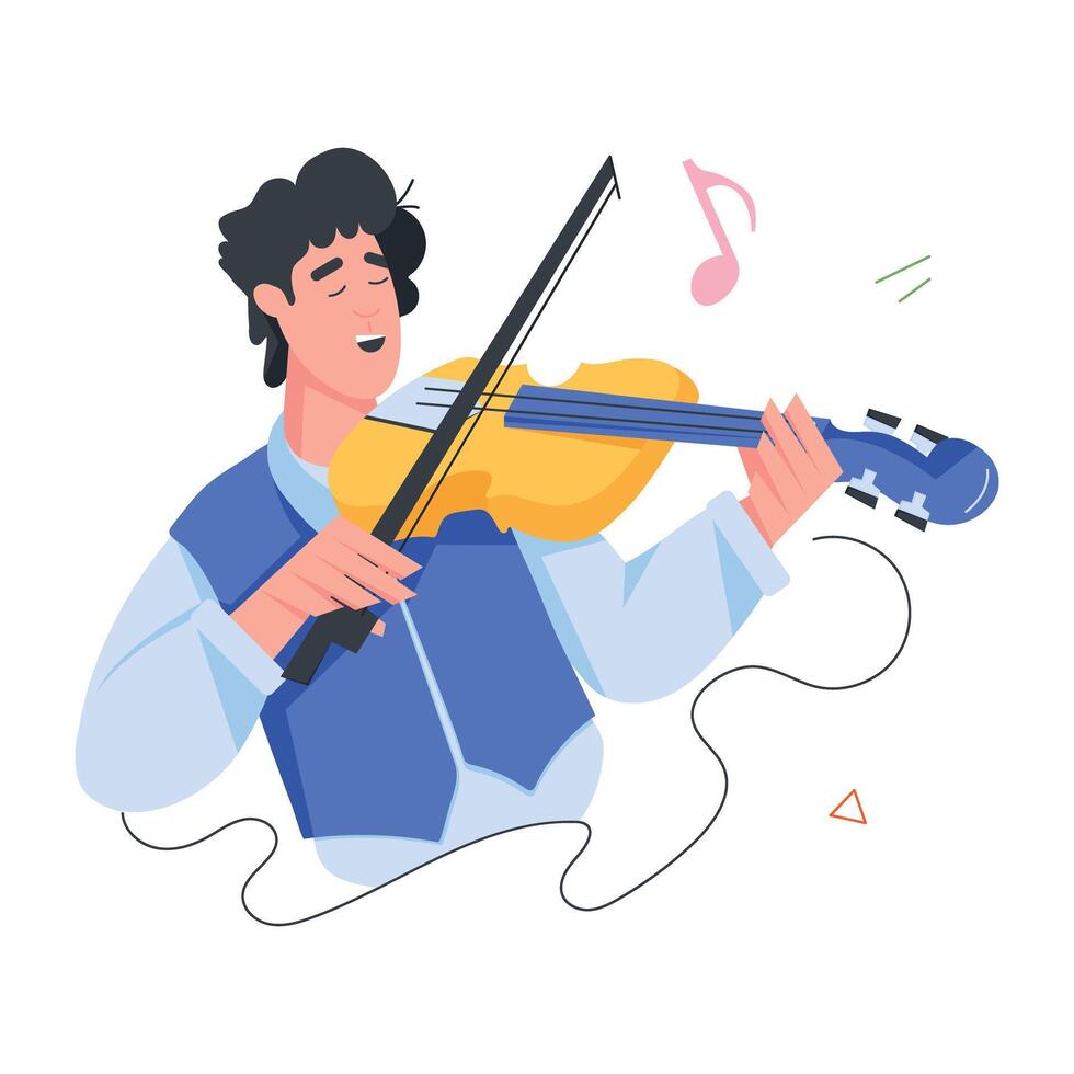 Rock Musicians Flat Character Icons vector