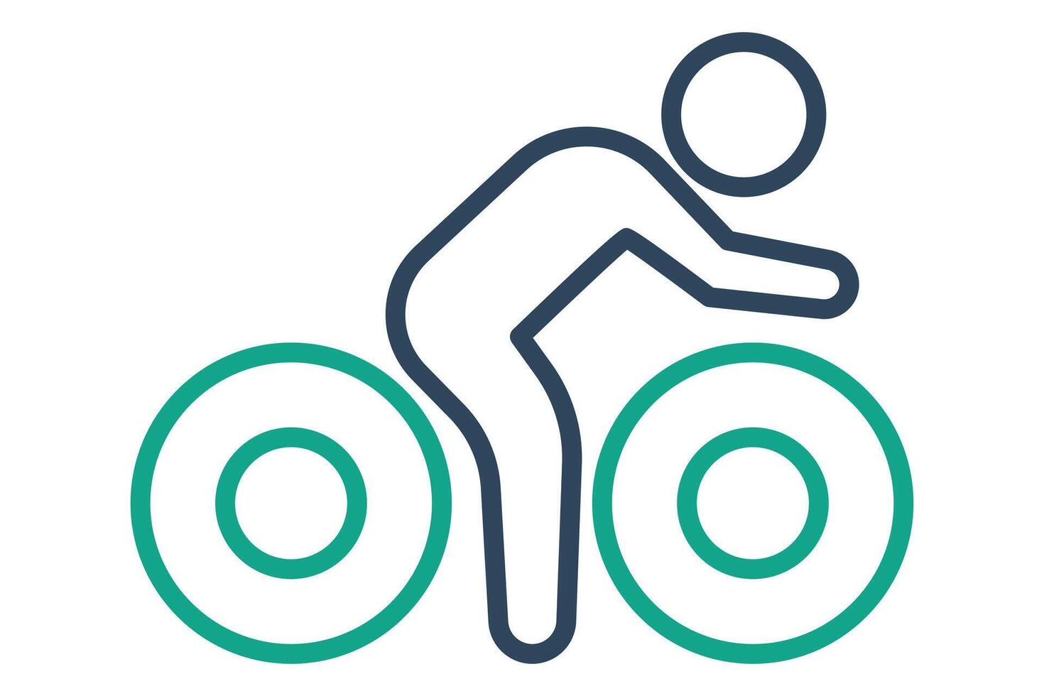 cycling icon. icon related to sport, gym. line icon style. element illustration. vector