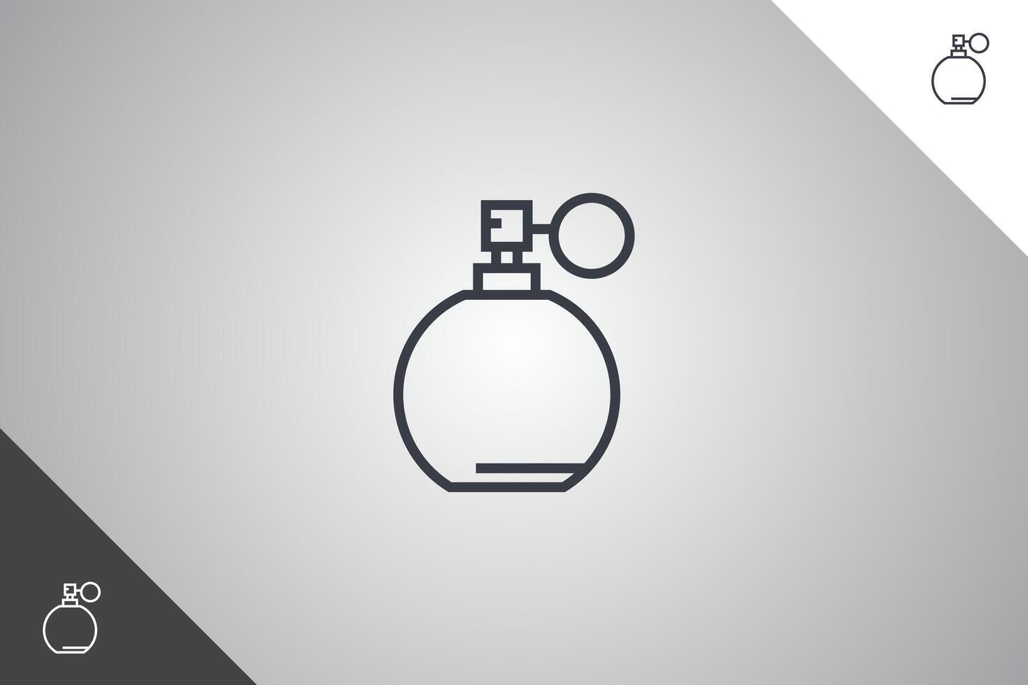 Perfume logo. Beauty, personal care and cosmetics brand identity design template. Perfect logo fit for business related to cosmetics and personal care industry. Isolated background. Vector eps 10.