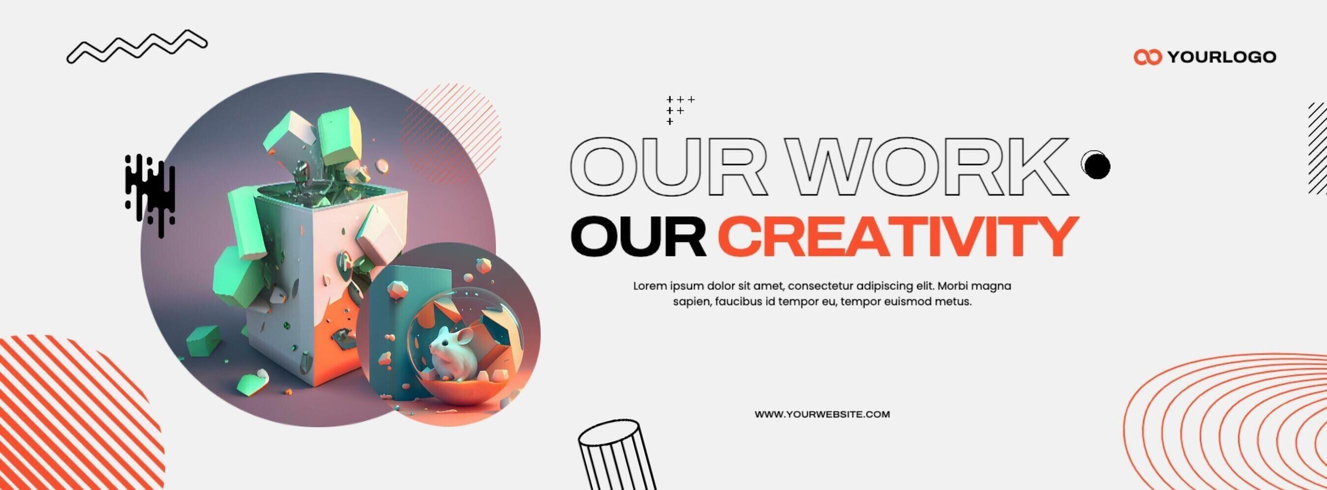 Creative Agency Portfolio Facebook Cover template