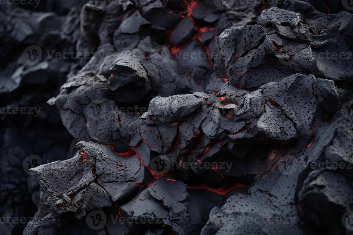 AI generated Close up of volcanic rocks with unique textures. Generative AI photo