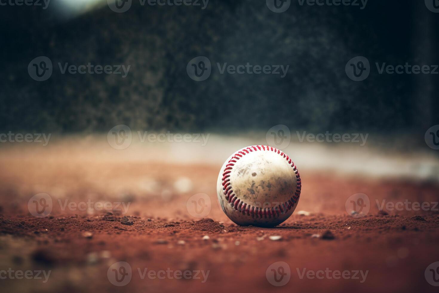 AI generated A baseball captured in close-up during a pitch. Generative AI photo