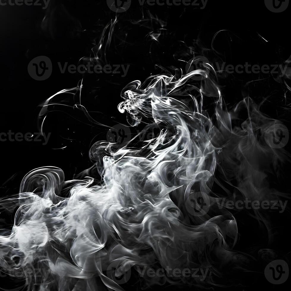 AI generated Smoke in a black background photo