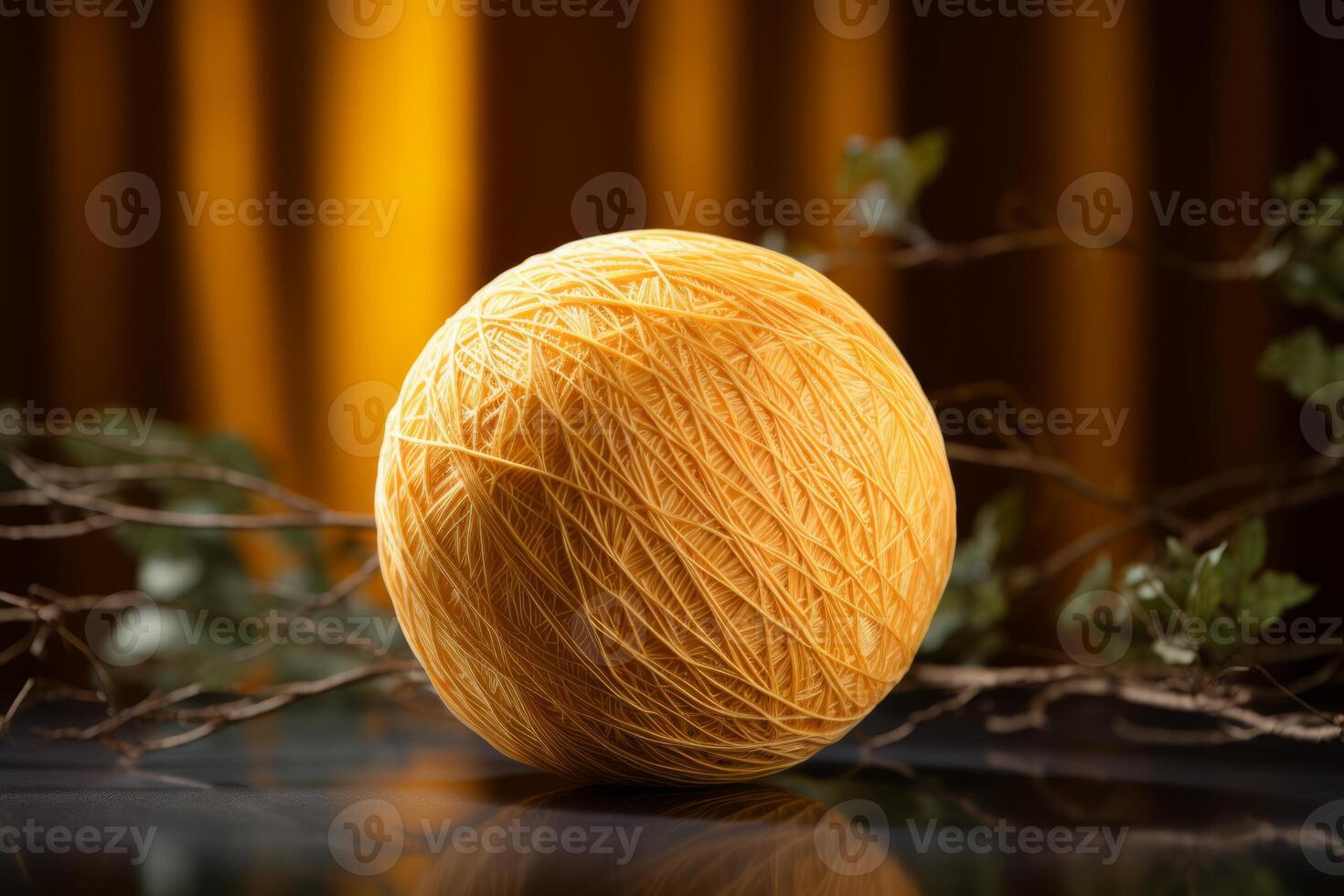 AI generated A ball of bamboo yarn with a silky texture. Generative AI photo
