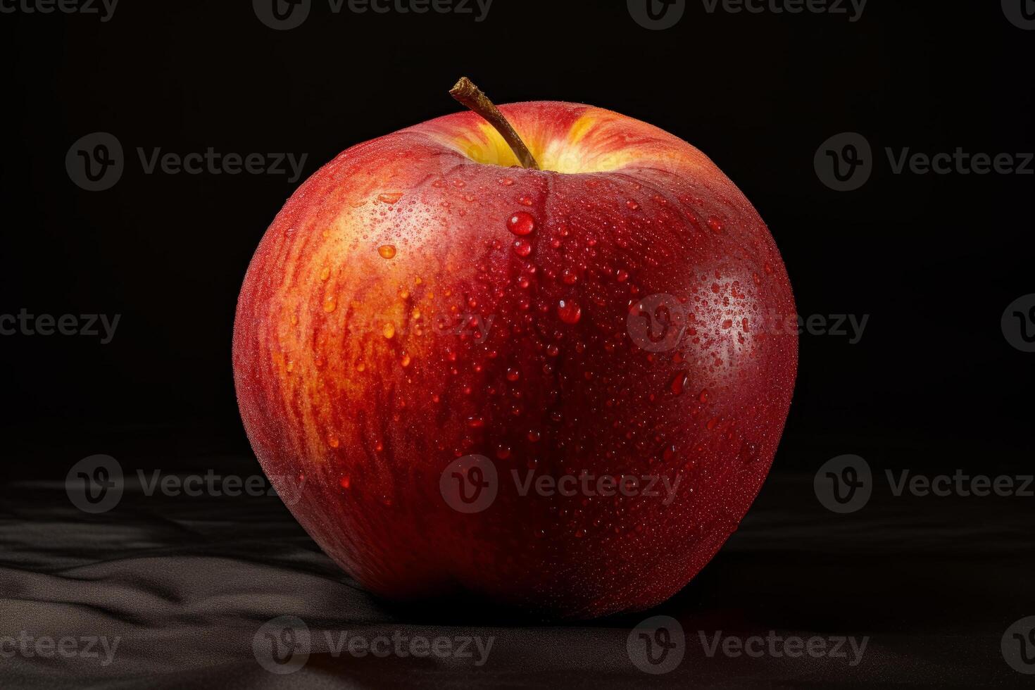 AI generated A ripe nectarine with a velvety skin. Generative AI photo