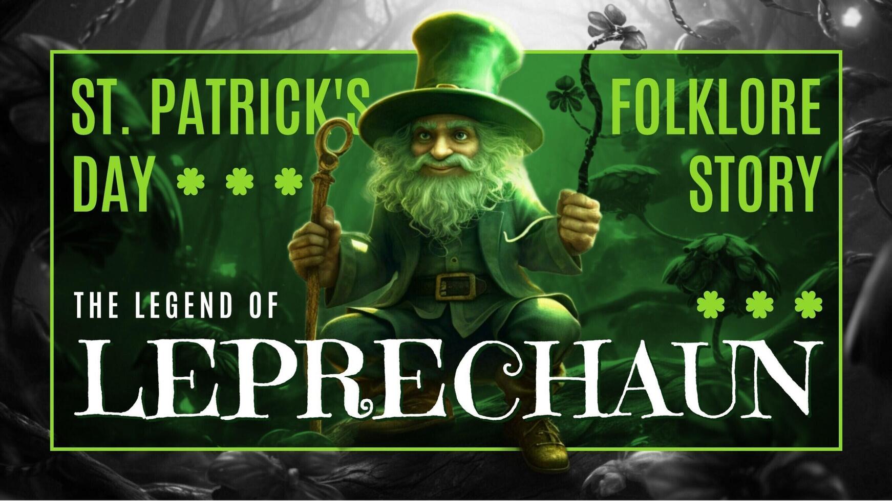 St. Patrick's Day Folklore Story about The Legend Of Leprechaun for Youtube Thumbnail template