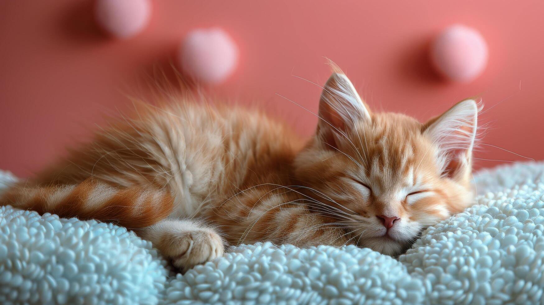 AI generated Cat Sleeping in Pile of Blankets photo