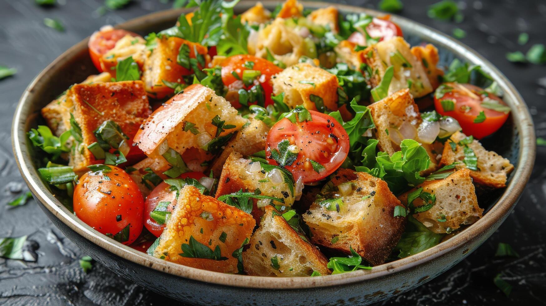 AI generated Nutritious Bowl With Spinach, Tomatoes, and Tofu photo