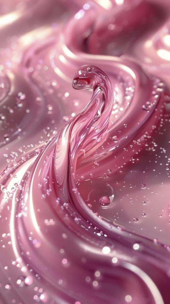 AI generated Close Up of a Paintbrush With Pink Paint photo