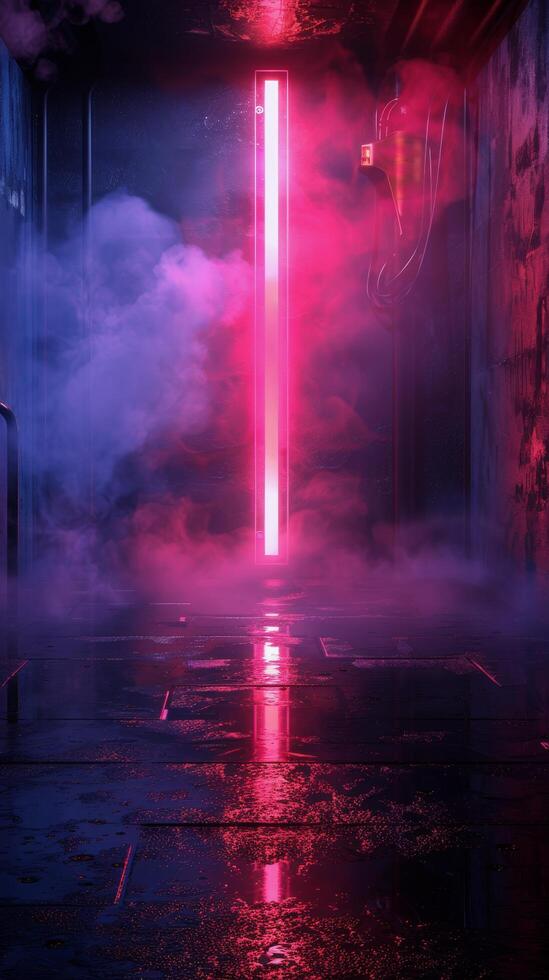 AI generated Group of Bright Stage Lights photo