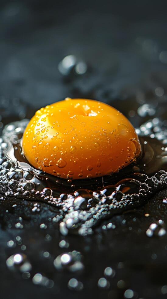 AI generated Orange in Water Puddle photo