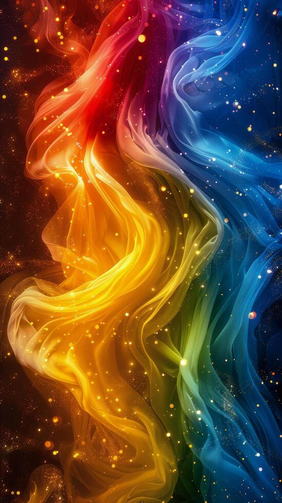 AI generated Multicolored Fabric Displayed photo