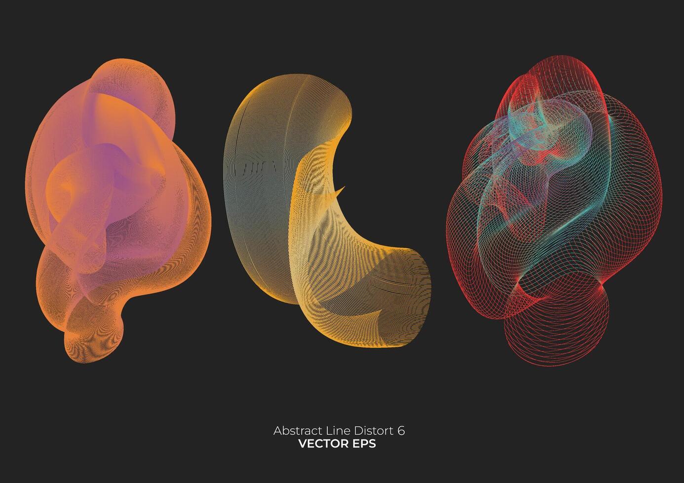 resumen línea paquete 6 6 gradientes distorsionar vector