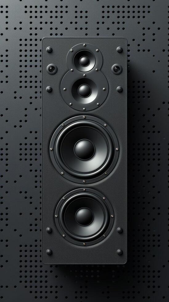 AI generated Close Up of Wall-Mounted Speaker photo
