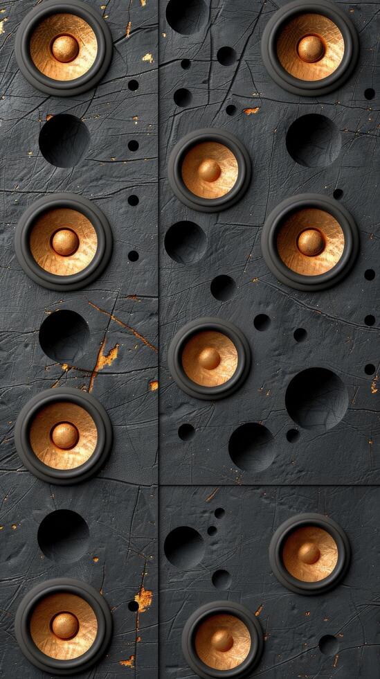 AI generated Array of Wall-Mounted Speakers photo