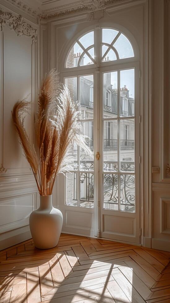 AI generated Two Vases With Plants photo