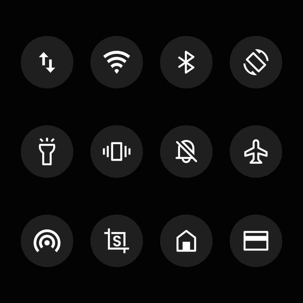 Vector mobile user interface icons set