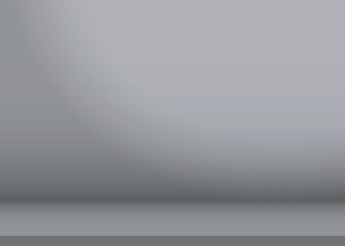 Empty dark white gray gradient with lighting studio wall for product backdrop vector