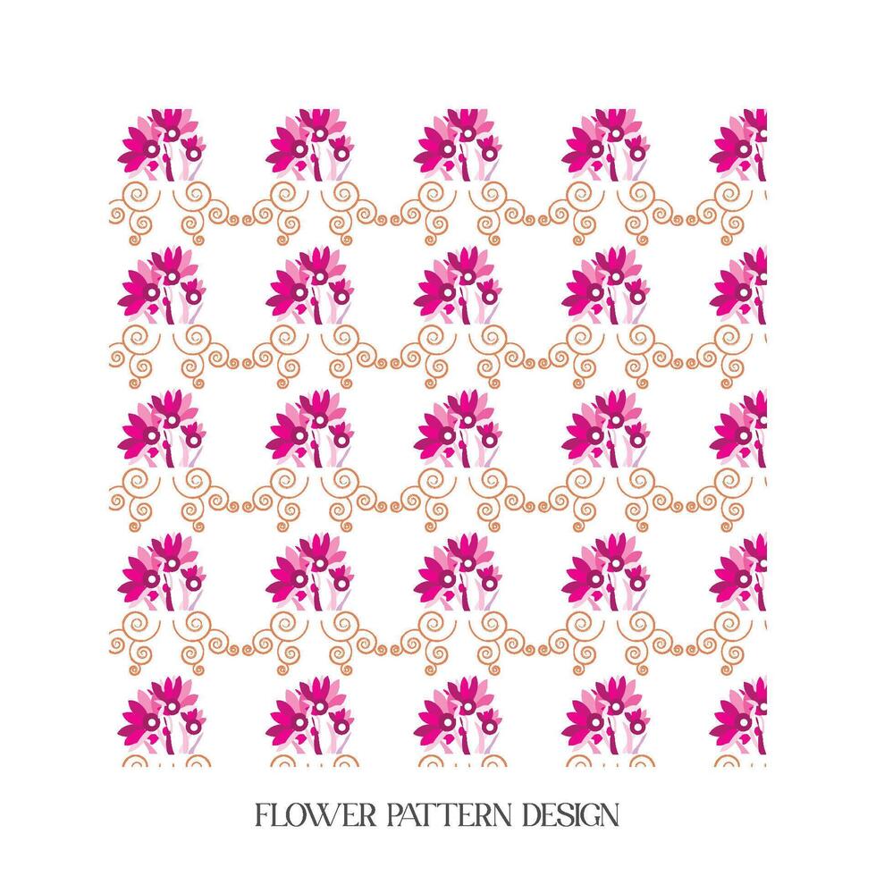 pattern with flowers vector