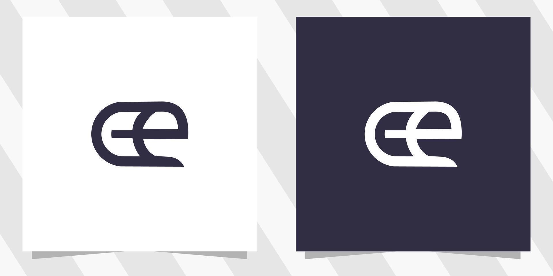letra ce CE logo diseño vector