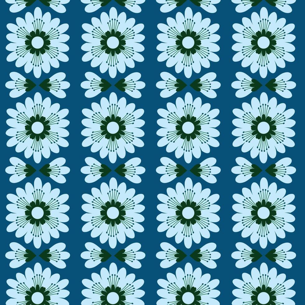 Elegant seamless geomatric floral pattern vector design. Colorful floral pattern suitable for background, texture, fabric, wrapping, textile, clothing, print or others.