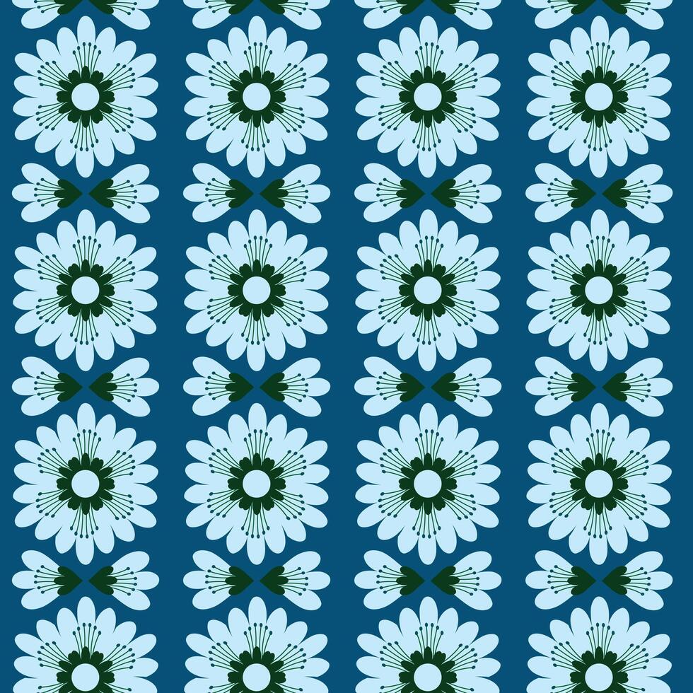 elegante sin costura geomatric floral modelo vector diseño. vistoso floral modelo adecuado para fondo, textura, tela, envase, textil, ropa, impresión o otros.