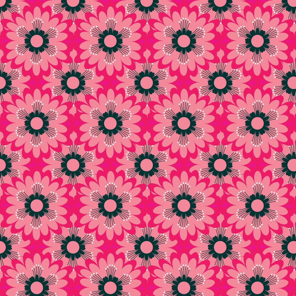 Elegant seamless geomatric floral pattern vector design. Colorful floral pattern suitable for background, texture, fabric, wrapping, textile, clothing, print or others.