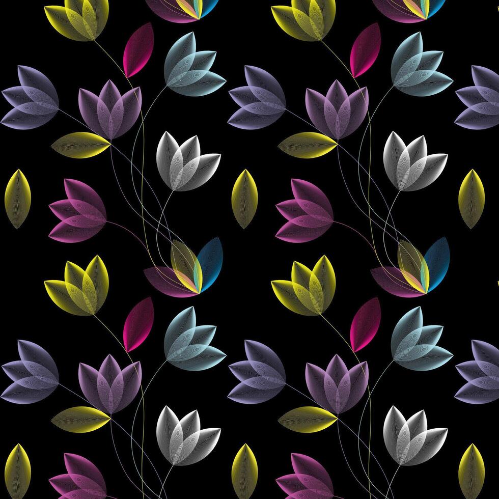 Elegant seamless decorative floral pattern vector design. Colorful floral pattern suitable for background, texture, fabric, wrapping, textile, clothing, print or others.