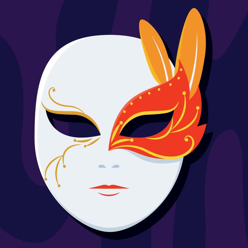 Colored carnival mask Festival Vector illustration