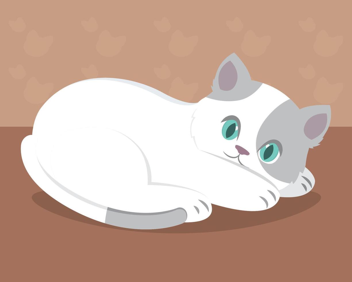 linda gato dibujos animados kawaii vector ilustración