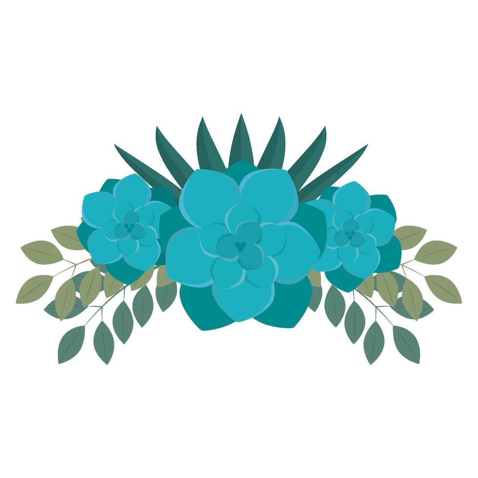 Colored flowers Spring season Vector illustration