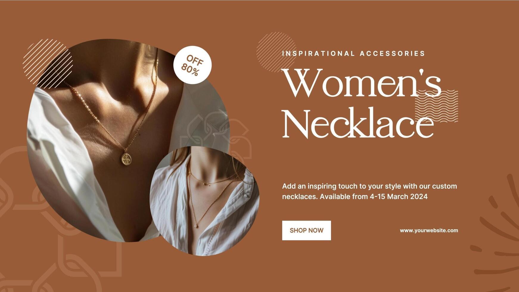 Women Necklace Collection Twitter Post template