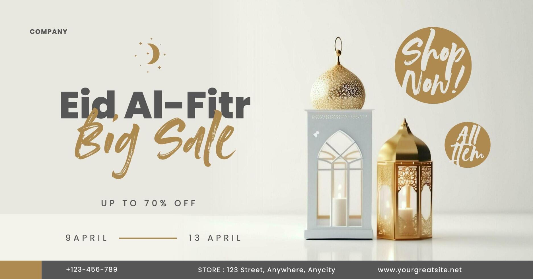 Eid Al-Fitr Big Sale Facebook Ad template