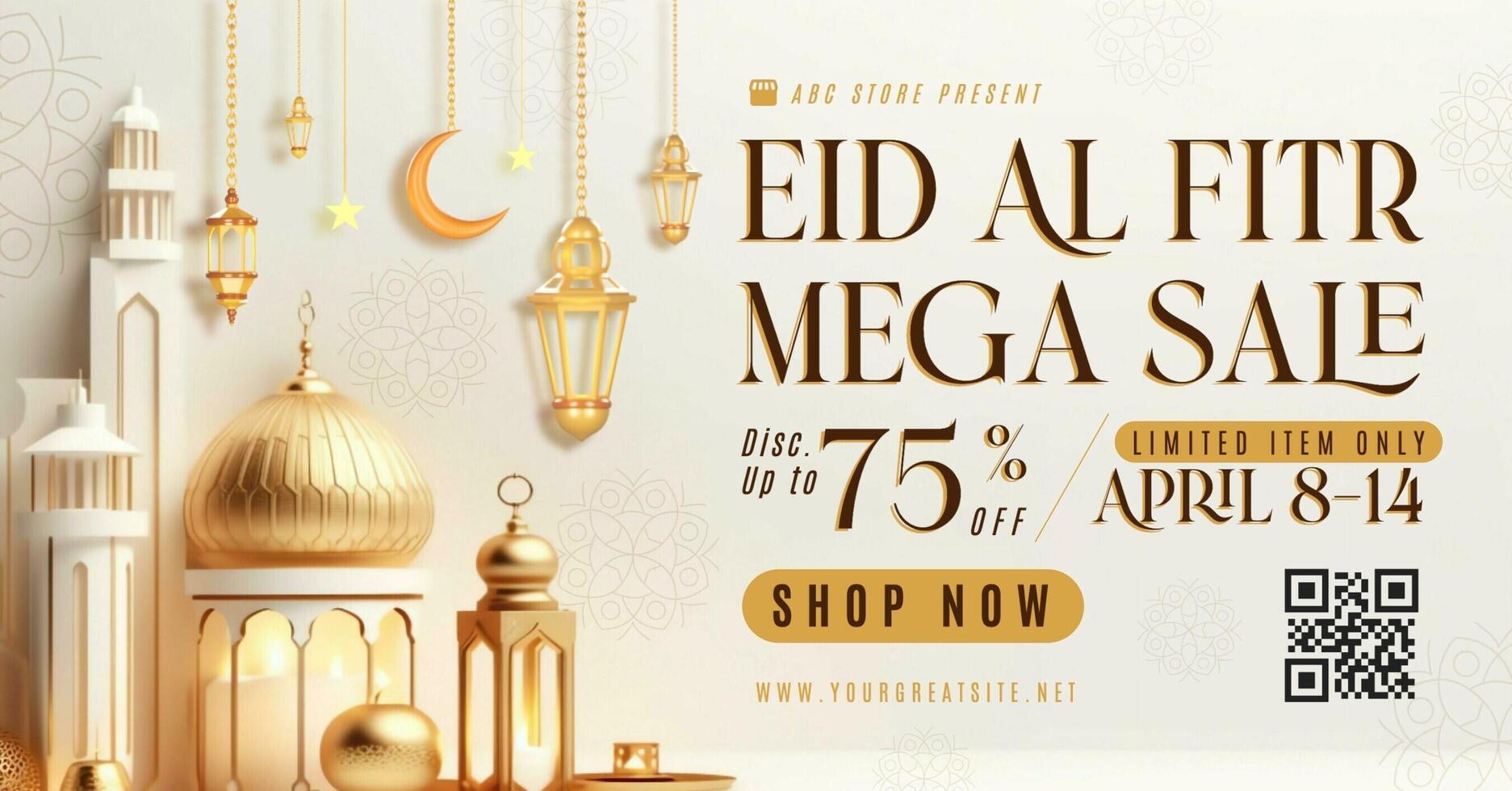 Eid Al Fitr Mega Sale Template for Facebook Ad