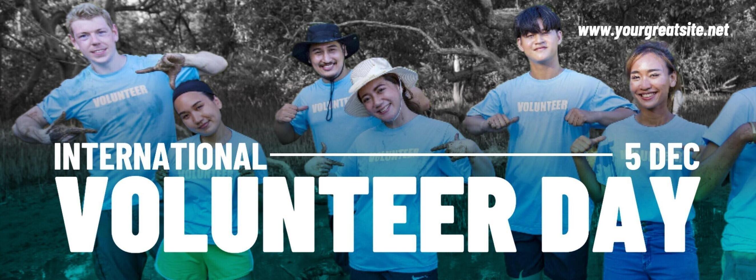 International Volunteer Day Facebook Cover template