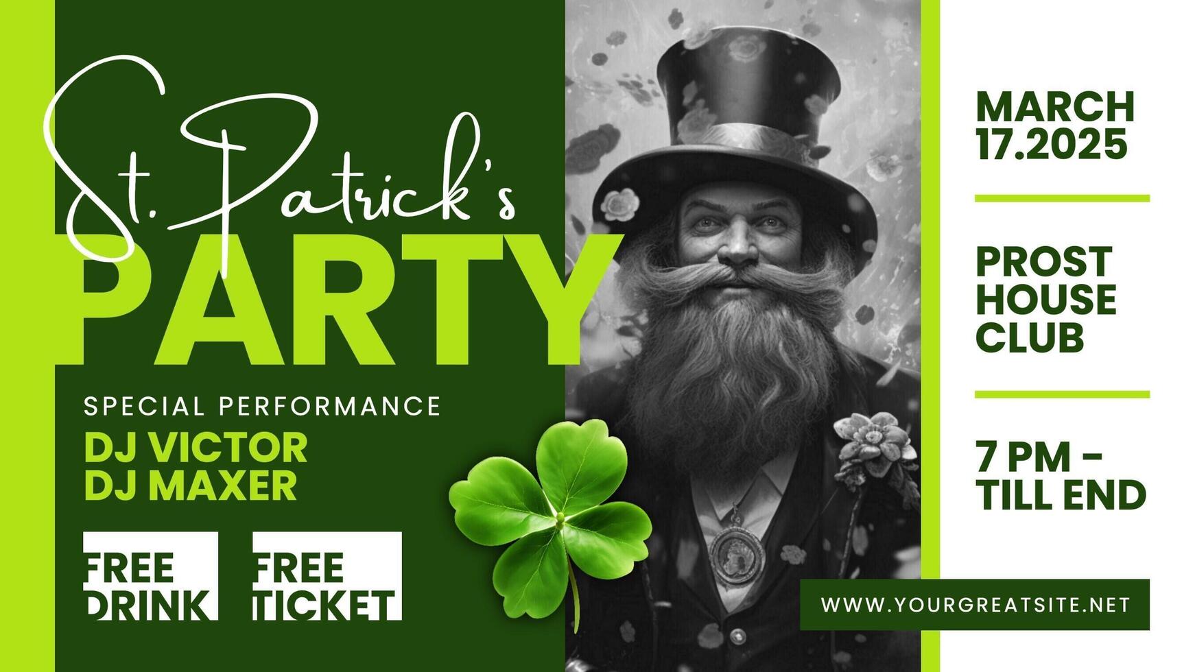 Saint Patricks Party Twitter template