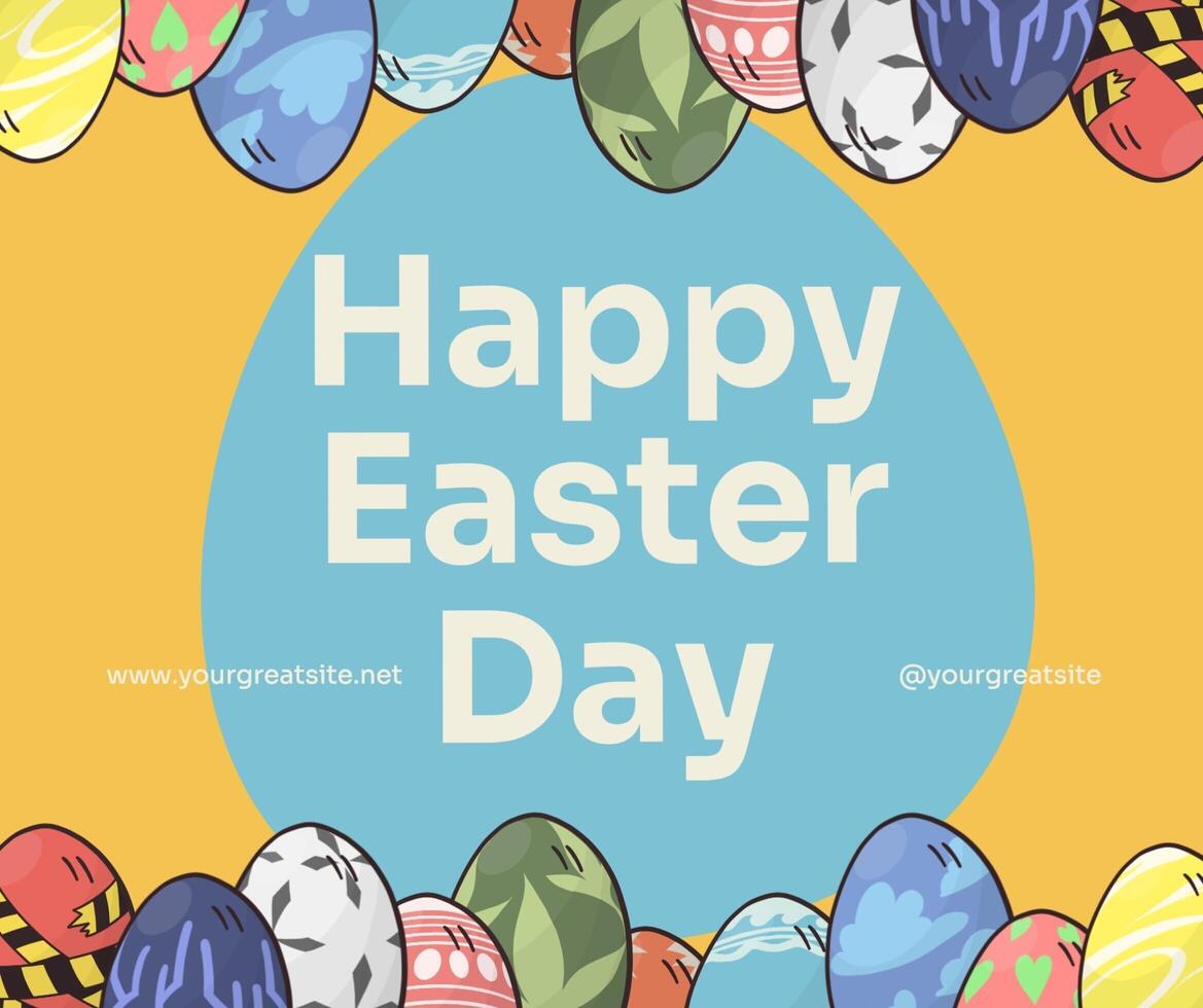 Happy Easter Day Facebook Post template