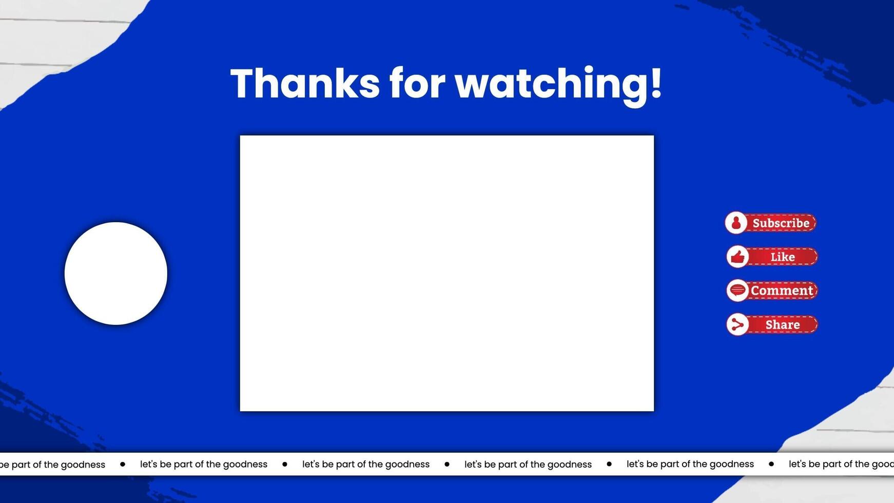 blue volunteer youtube thumbnail endcard template