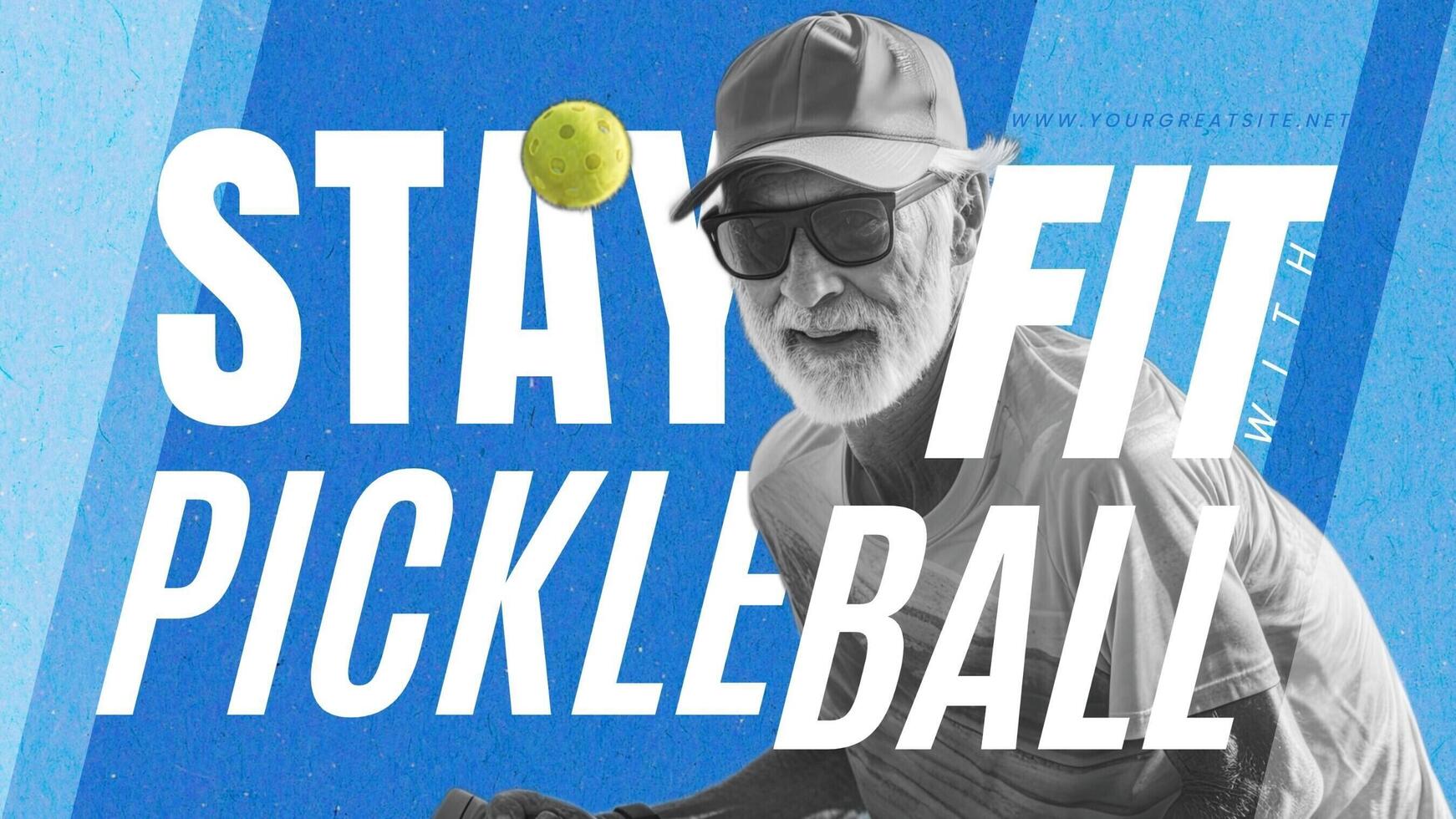 Stay Fit with Pickleball Sport Campaign for Twitter Post template