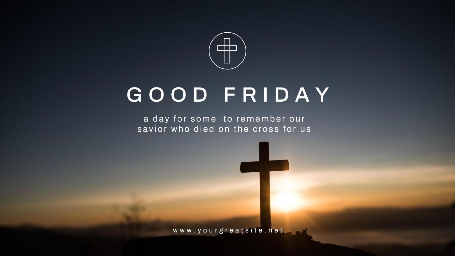 good friday twitter post for social media  template