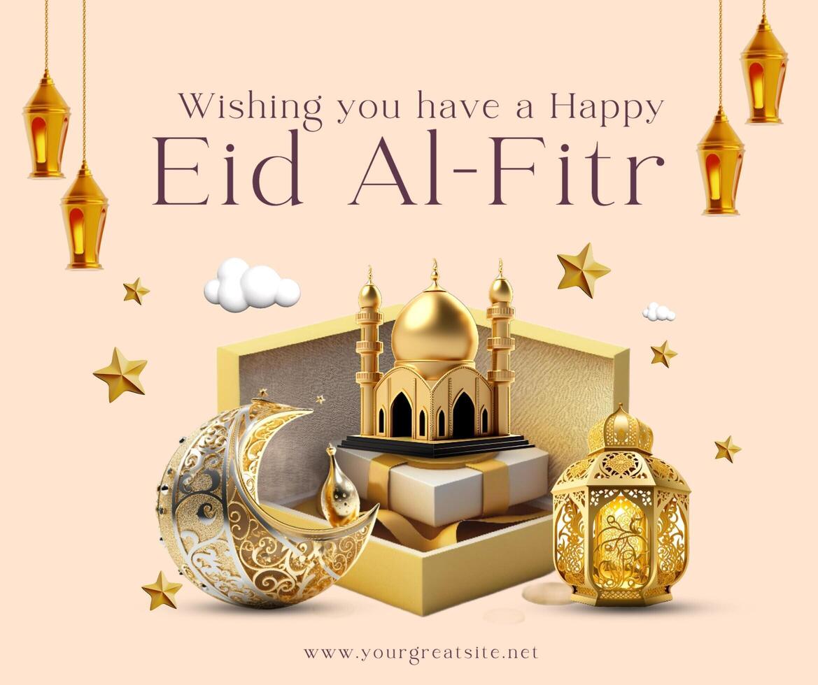 facebook post greeting for eid al fitr template