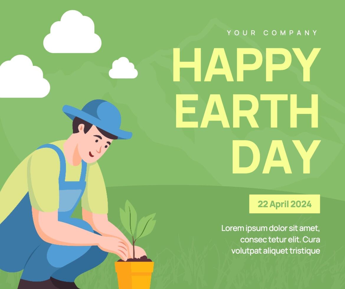 Happy Earth Day Facebook Post template