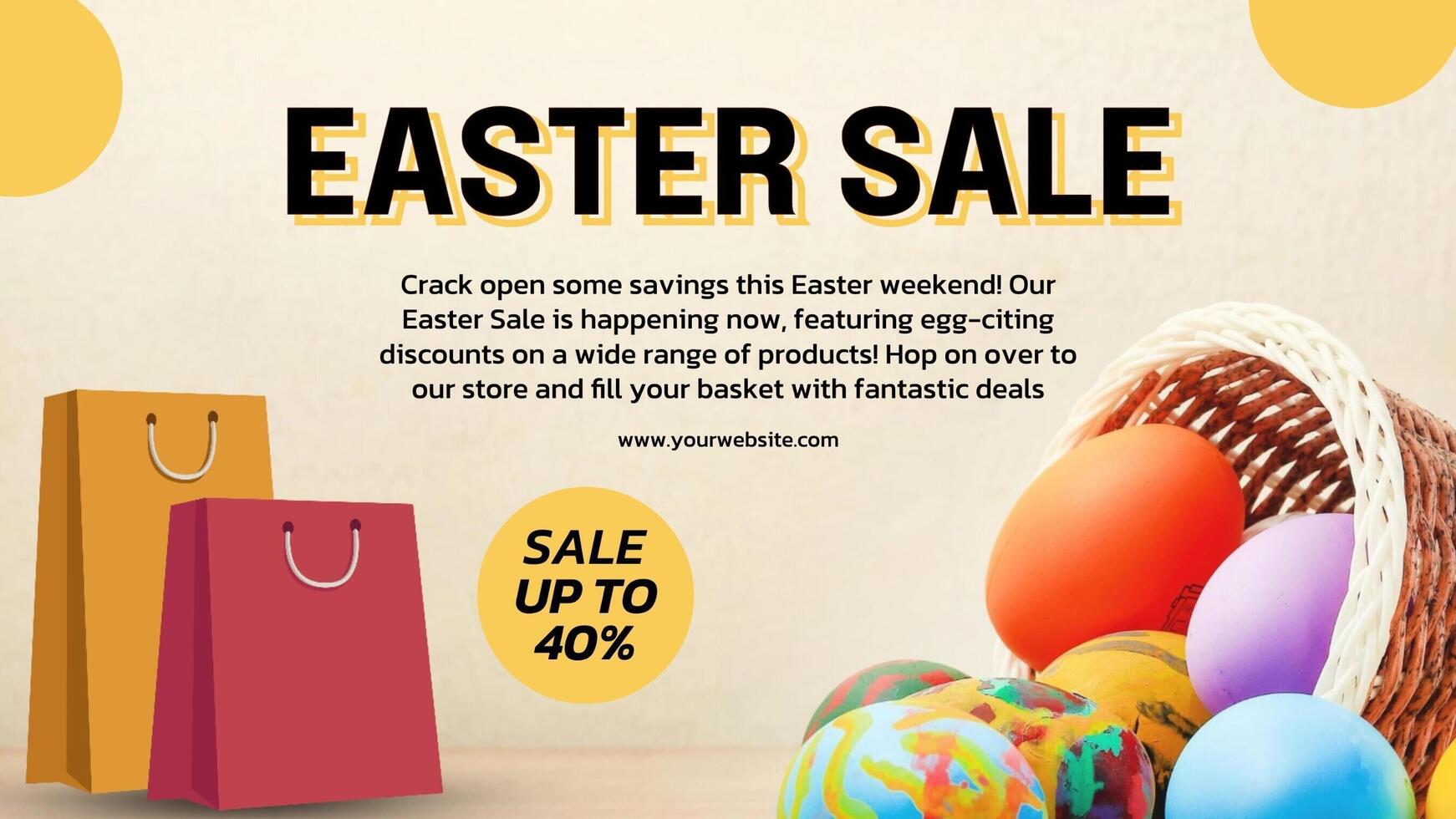 Easter Sale Twitter Post template