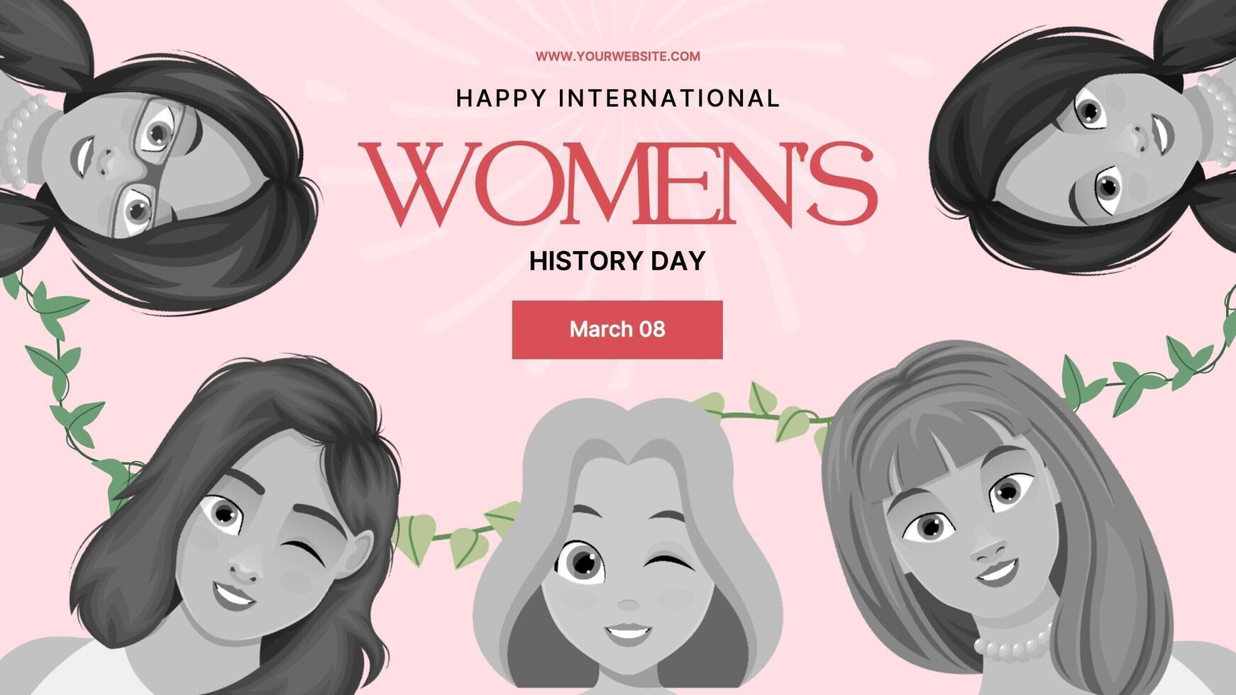 Women History Day Twitter Post template