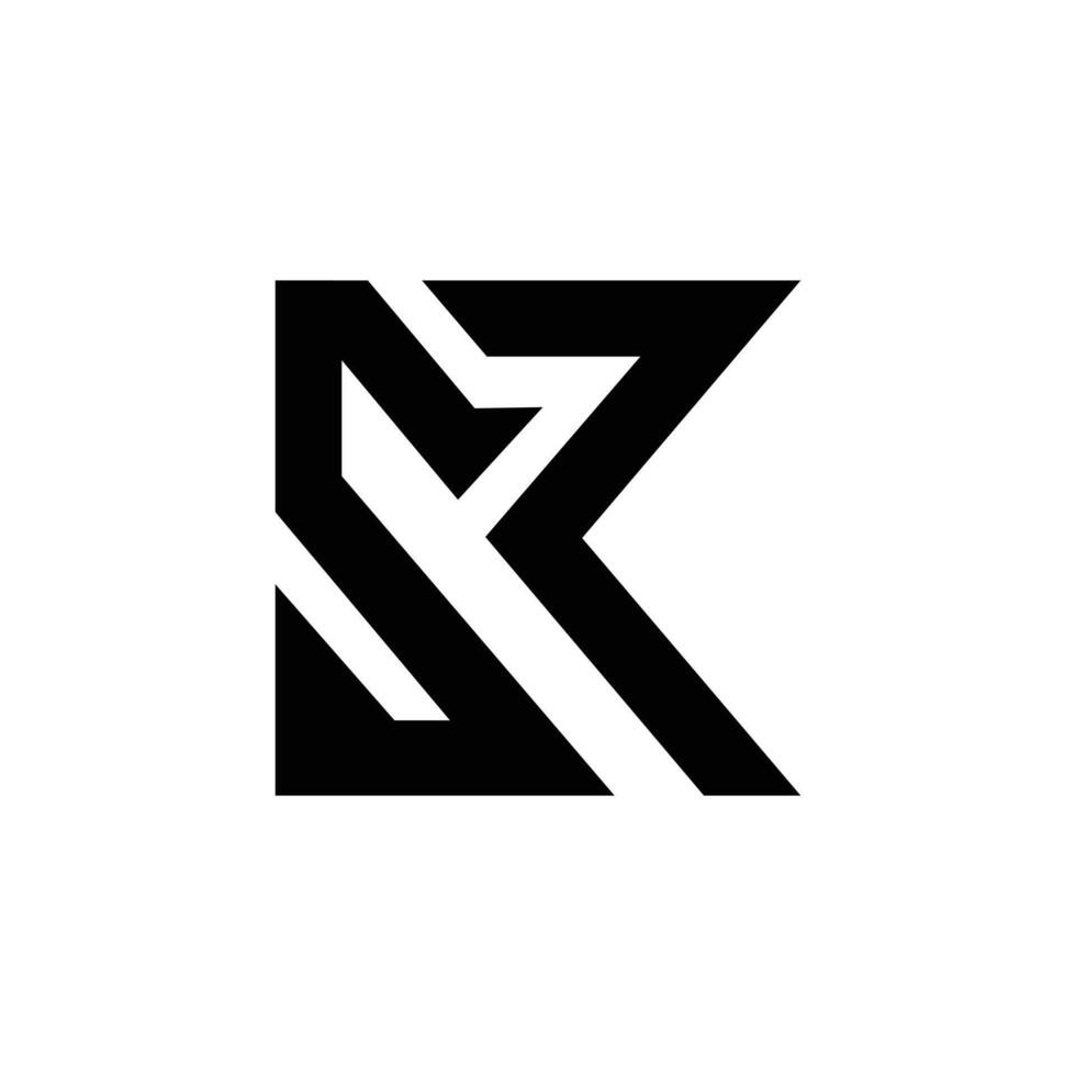 Letter SR modern design with creative monogram shapes alphabet logo vector