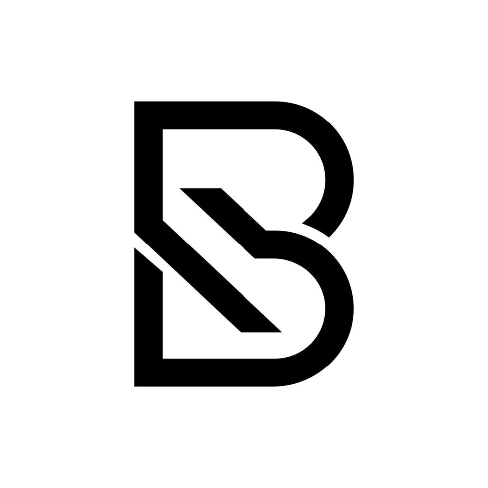 Letter p d b line art creative typography monogram font logo vector